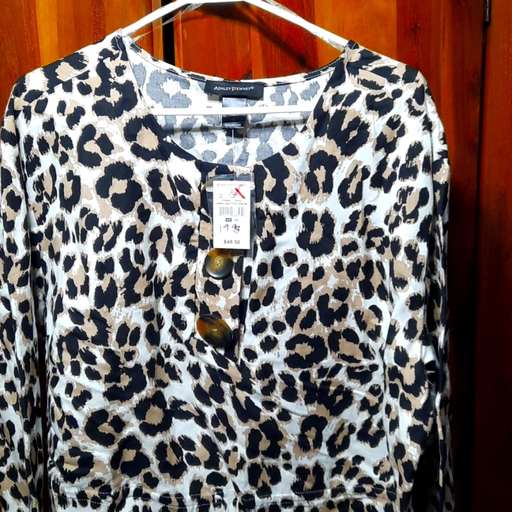 Ashley Stewart's linen blouse
